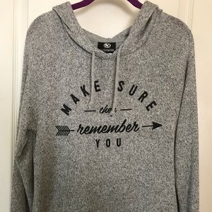 Grey Hoodie with Hunger Games Quote